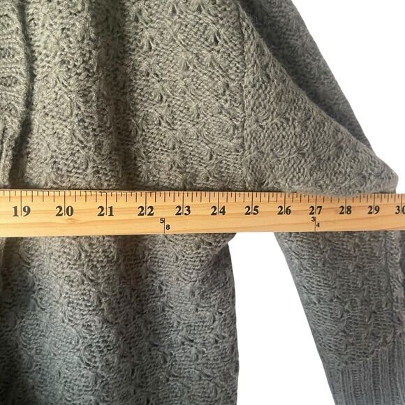 Design History Large Green Chunky Cable Knit Open Front Duster Cardigan Sweater - Picture 8 of 9